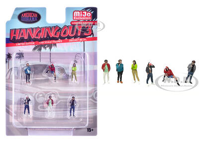 Hanging Out #3 6 piece Diecast Figure Set (6 Figures) Limited Edition for 1/64 Scale Models by American Diorama