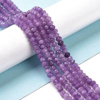 Dyed Natural Malaysia Jade Rondelle Beads Strands