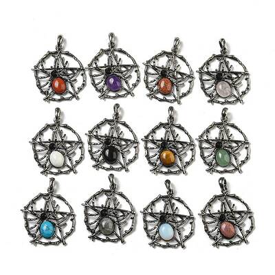Natural & Synthetic Mixed Gemstone Pendants