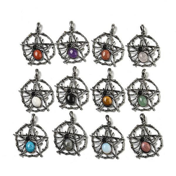 Natural & Synthetic Mixed Gemstone Pendants