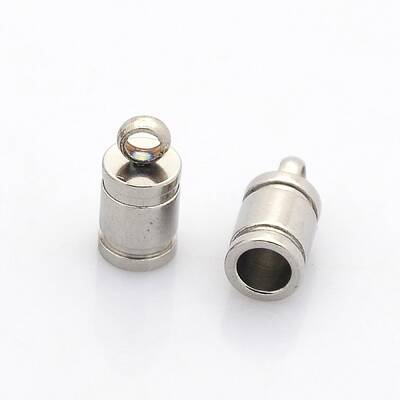 Tarnish Resistant 201 Stainless Steel Cord Ends