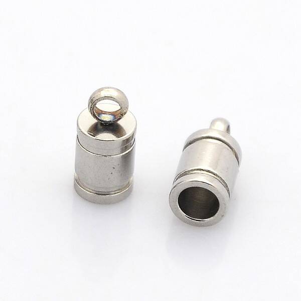 Tarnish Resistant 201 Stainless Steel Cord Ends