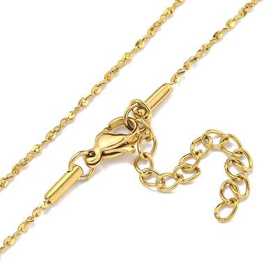Ion Plating(IP) 304 Stainless Steel Serpentine Chain Necklaces