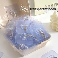 Wall Mounted Sticky Hook, 50pcs/set Heavy Duty Adhesive Towel Hook, Stainless Steel Sticky Hooks for Bathroom Kitchen Bedroom