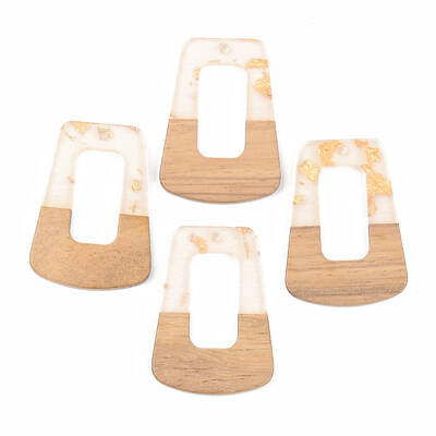 Transparent Resin & Walnut Wood Pendants