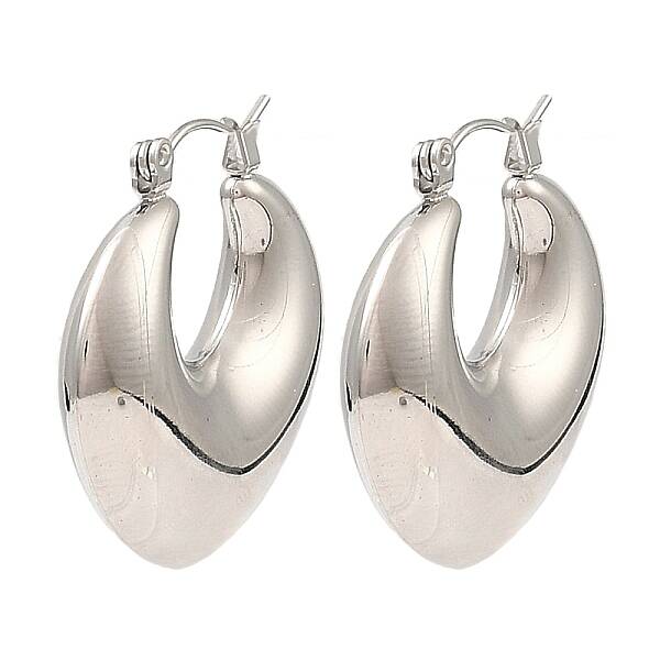 Non-Tarnish 304 Stainless Steel Hoop Earrings for Women