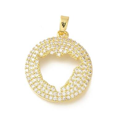 Rack Plating Brass Cubic Zirconia Pendants