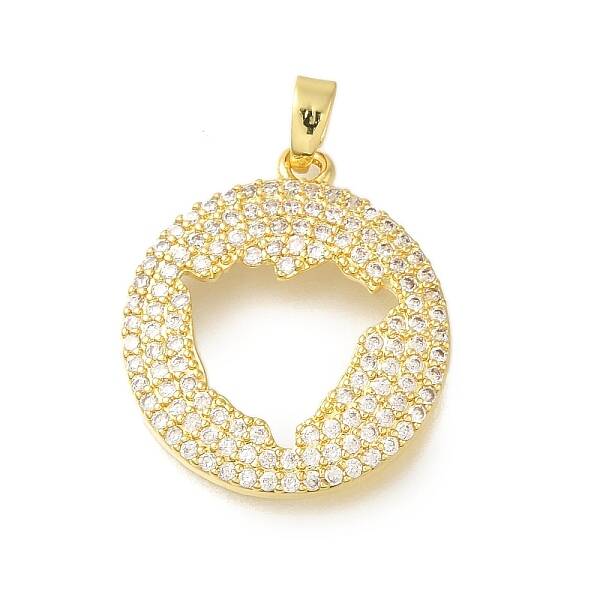 Rack Plating Brass Cubic Zirconia Pendants