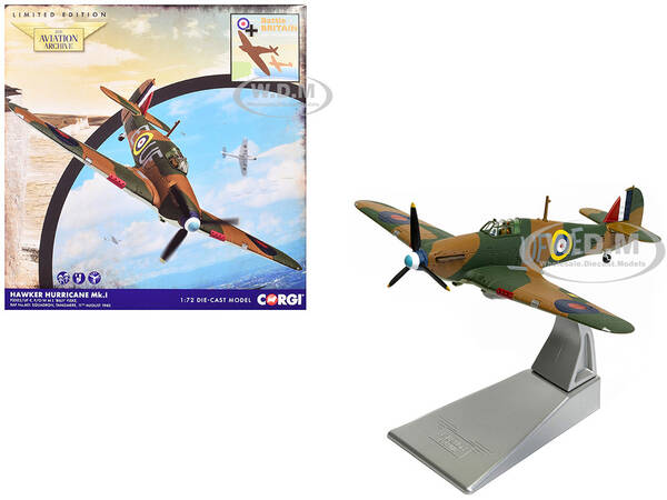 Hawker Hurricane Mk.I Fighter Aircraft Pilot Officer William 'Billy' Fiske, No. 601 Squadron, Battle of Britain (1940) Brit...