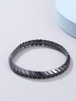 Men's Simple Plain Geometric Design Bangle, Summer Matching Bracelet, Casual Versatile Fashion Jewelry, Boy's Temperament All...