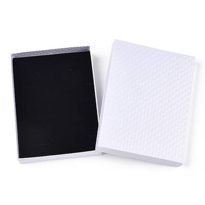 Rhombus Textured Cardboard Jewelry Boxes