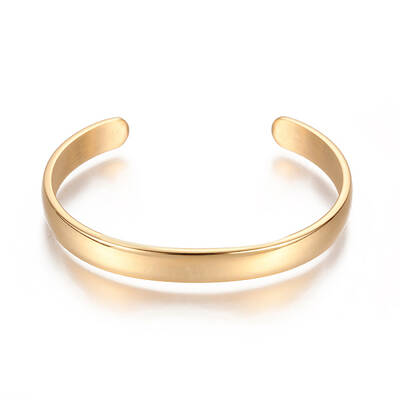 Ion Plating(IP) 304 Stainless Steel Cuff Bangles