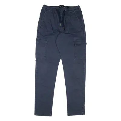 INDICODE Cargo Jogger Trousers Blue Slim Tapered Mens W26 L30