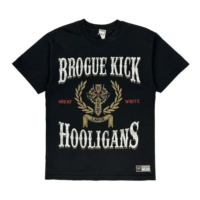 Wwe Al Style Graphic T-Shirt - Medium Black Cotton