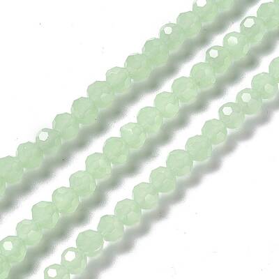 Faceted(32 Facets) Glass Beads Strands