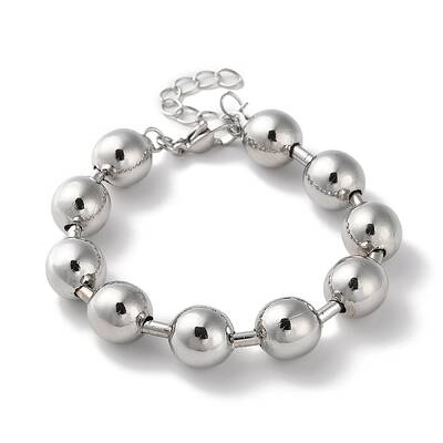 Rack Plating Brass Ball Chain Bracelets