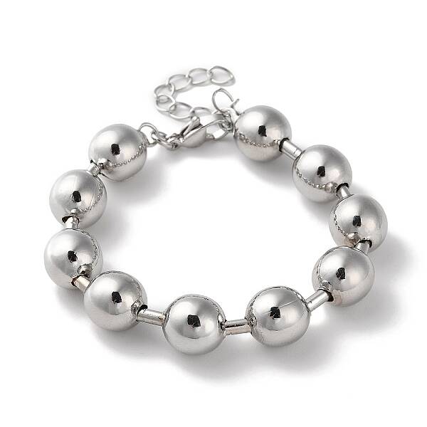 Rack Plating Brass Ball Chain Bracelets