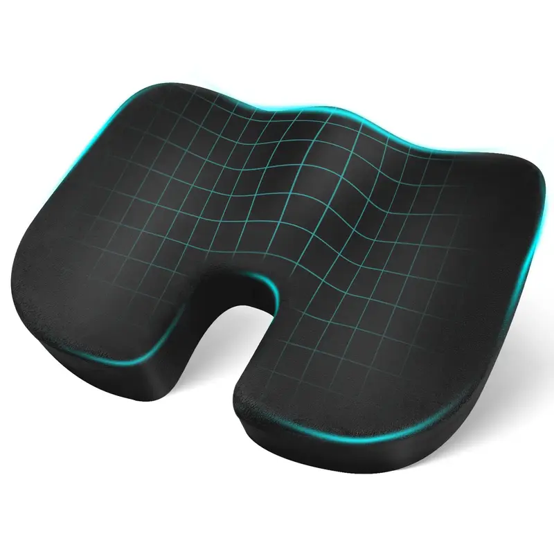 Gel and Memory Foam Office Seat Cushion,Seat Cushion – Gel & Memory Foam Office Chair Cushion for Tailbone Pain Relief, Non...