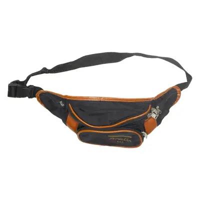 Brooklyn U.s.a Mens Bum Bag Black Leather Faux Leather