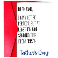 Funny Father's Day Card, 1 Count Creative Letter Pattern Greeting Card with Envelope, Gift for Father's Day , Birthday Gift f...