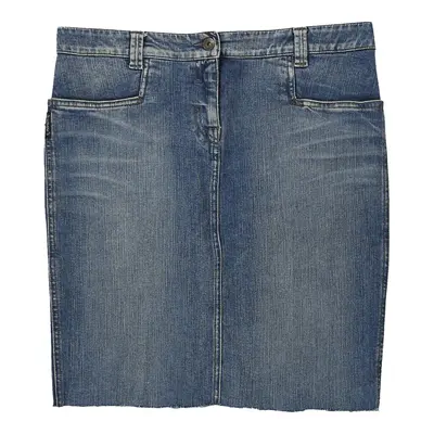 Comfort Fit Armani Jeans Mini Denim Skirt - 35W UK 16 Blue Cotton | Size: UK 16