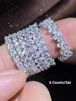Geometric Rhinestone Decorated Ring, Fashion Accessories for Women & Girls, Simple Jewelry for Party, Daily Clothing Decor, T...
