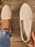 Women's Solid Color Pointed Toe Flat Shoes, Casual Comfortable Slip on Shoes for Daily Wear, All-match Commuter Footwear for ...