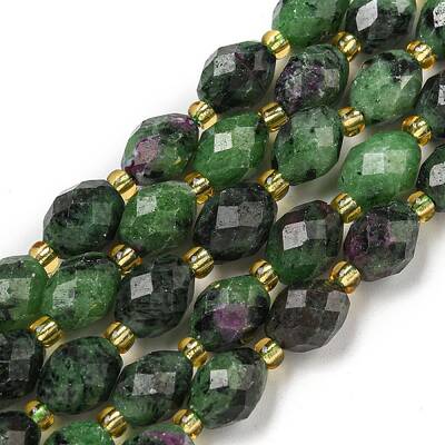 Natural Ruby in Zoisite Beads Strands