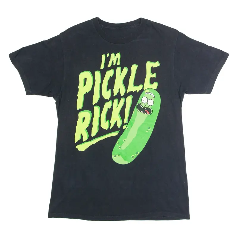 RIPPLE JUNCTION Rick And Morty 'I'm Pickle Rick' Mens T-Shirt Black Crew Neck M