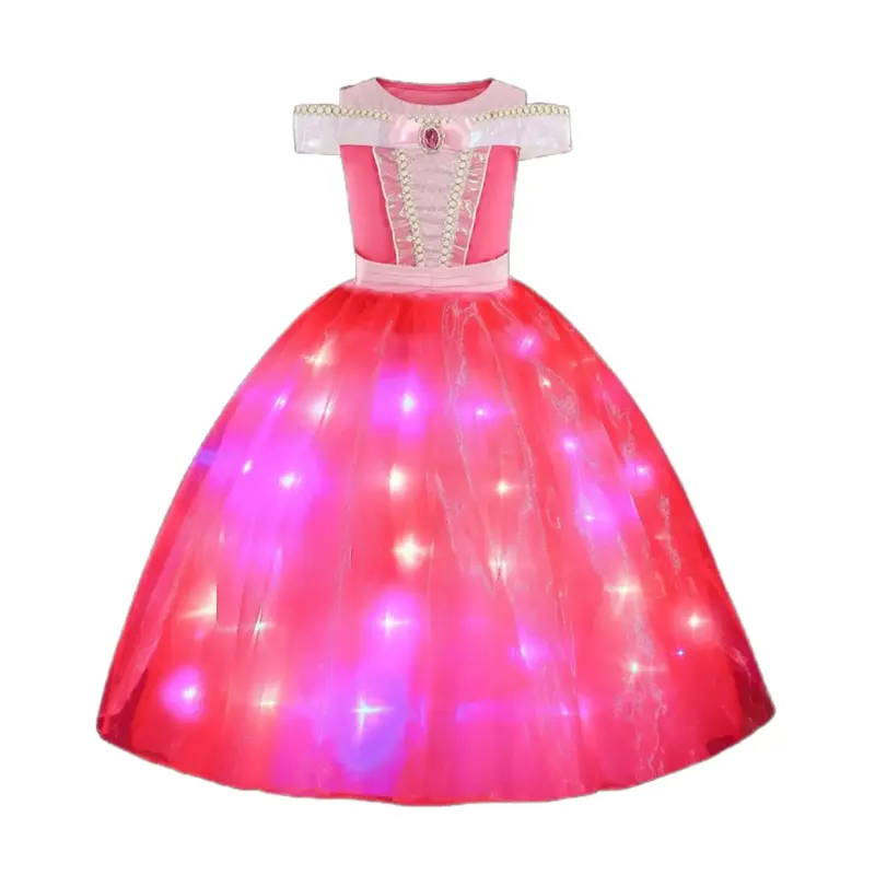 Princess Dress Light-Up Costume for Girls – Sparkling Costume for Parties, Halloween & Christmas