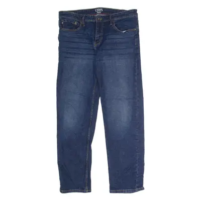 CHAPS Mens Jeans Blue Slim Straight Stone Wash W34 L30
