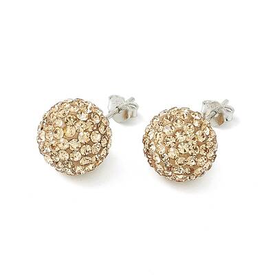 925 Sterling Silver Austrian Crystal Rhinestone Ear Stud