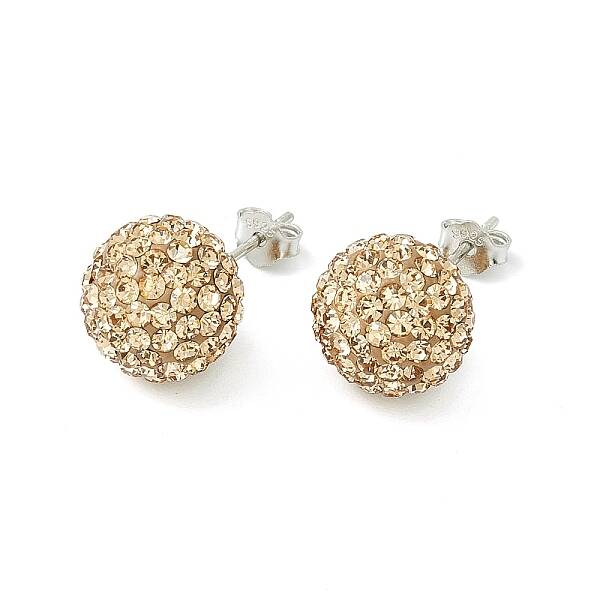 925 Sterling Silver Austrian Crystal Rhinestone Ear Stud