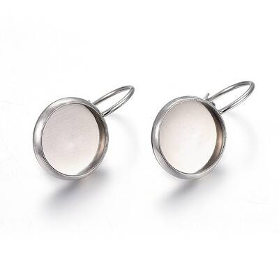 Tarnish Resistant 304 Stainless Steel Leverback Earring Settings