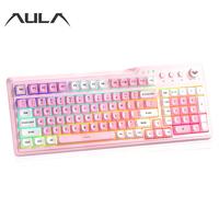 AULA F3099 Wireless Mechanical Keyboard, Rechargeable Keyboard with RGB Light, Ergonomic Design Keyboard for Computer & Offic...