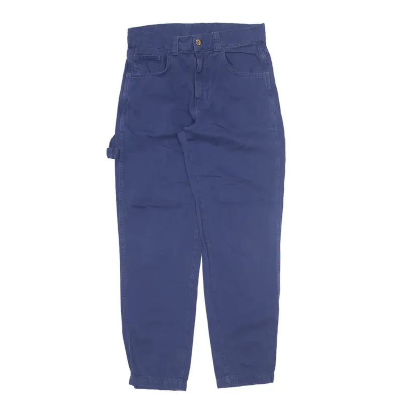 KICKERS Classics Trousers Blue Relaxed Tapered Womens W28 L30