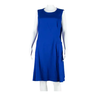 DKNY Womens A-Line Dress Blue Sleeveless Midi L