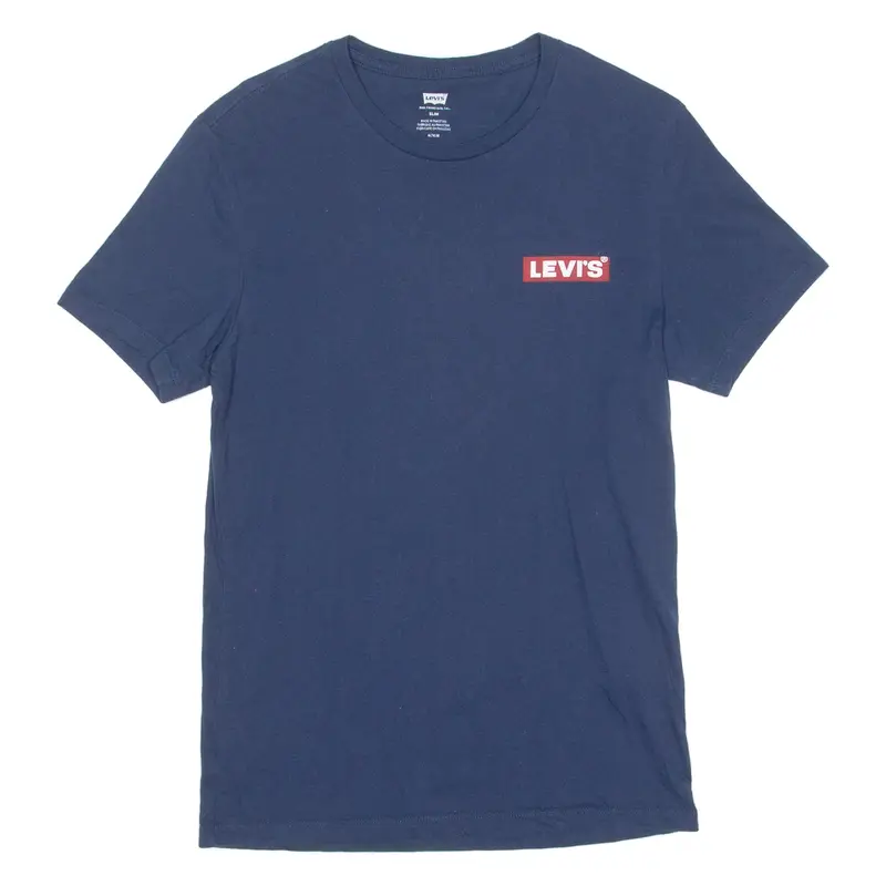 LEVI'S Slim Mens T-Shirt Blue Crew Neck M