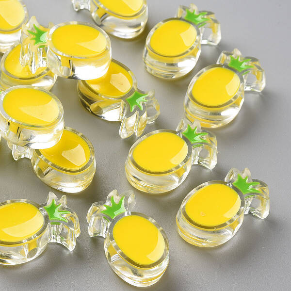 Transparent Enamel Acrylic Beads
