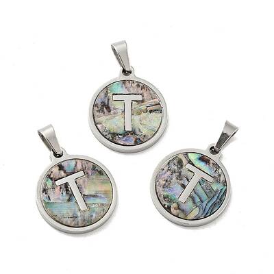 304 Stainless Steel with Paua Shell Pendants
