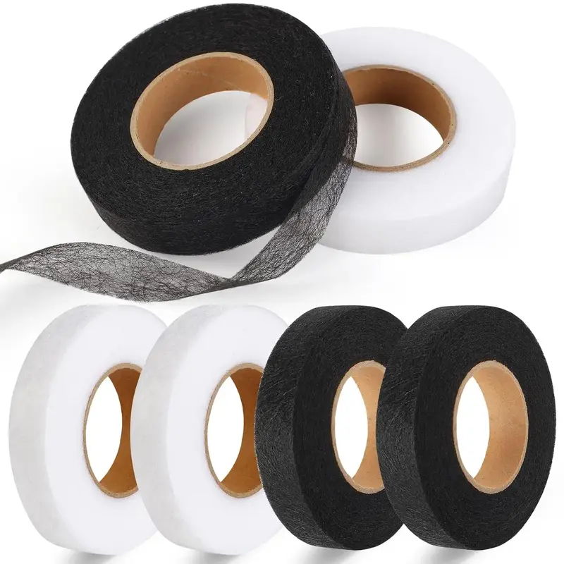 6 Rolls Iron On Hemming Tape, 3/5 INCH x 20 Yards No Sewing Hem Tape, Fabric Adhesive Tape for Pants, Shirts, Jackets, Skirts...