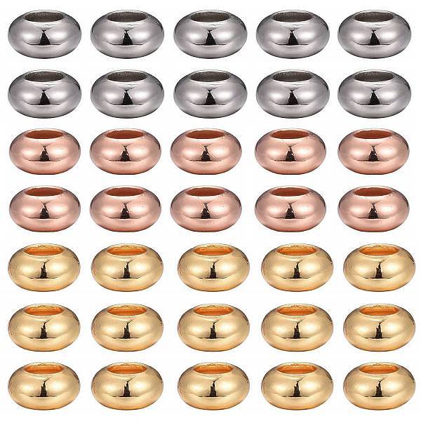 30Pcs 3 Colors Brass Spacer Beads