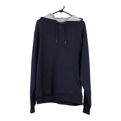 Champion Hoodie - Large Navy Cotton Blend