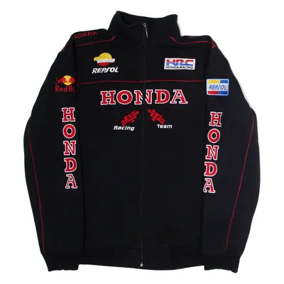 HONDA RACING TEAM Mens Track Jacket Black Jersey 2XL