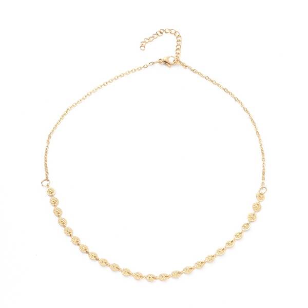 PVD Vacuum Plating 304 Stainless Steel Link Chain Necklaces