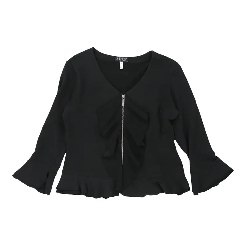 Armani Jeans Top - Medium Black Cotton | Size: medium
