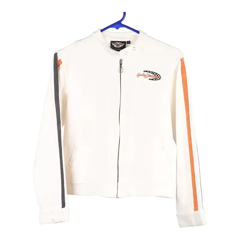Harley Davidson Jacket - XS White Cotton Blend