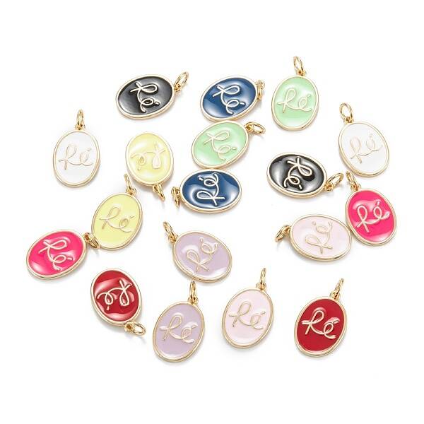 Brass Enamel Pendants