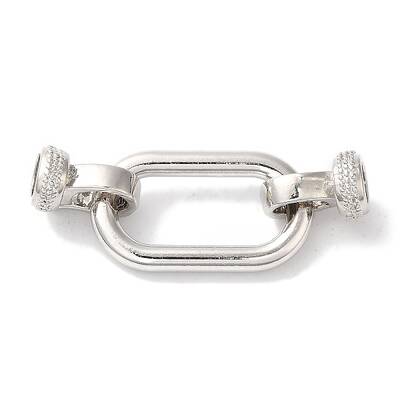 Rectangle Rack Plating Brass Fold Over Clasps