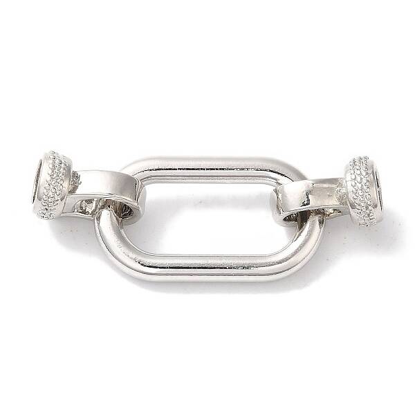 Rectangle Rack Plating Brass Fold Over Clasps